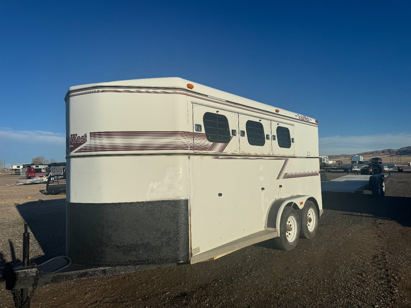 Used 1995 Trails West 3H BH Horse Trailer