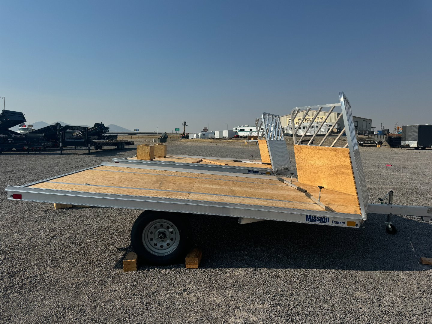 New 2025 MISSION 12' Open Drive On/Off Sled Snowmobile Trailer