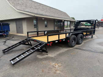 New 2026 PJ 83"x20' Gooseneck Angle Pipetop Trailer – P8