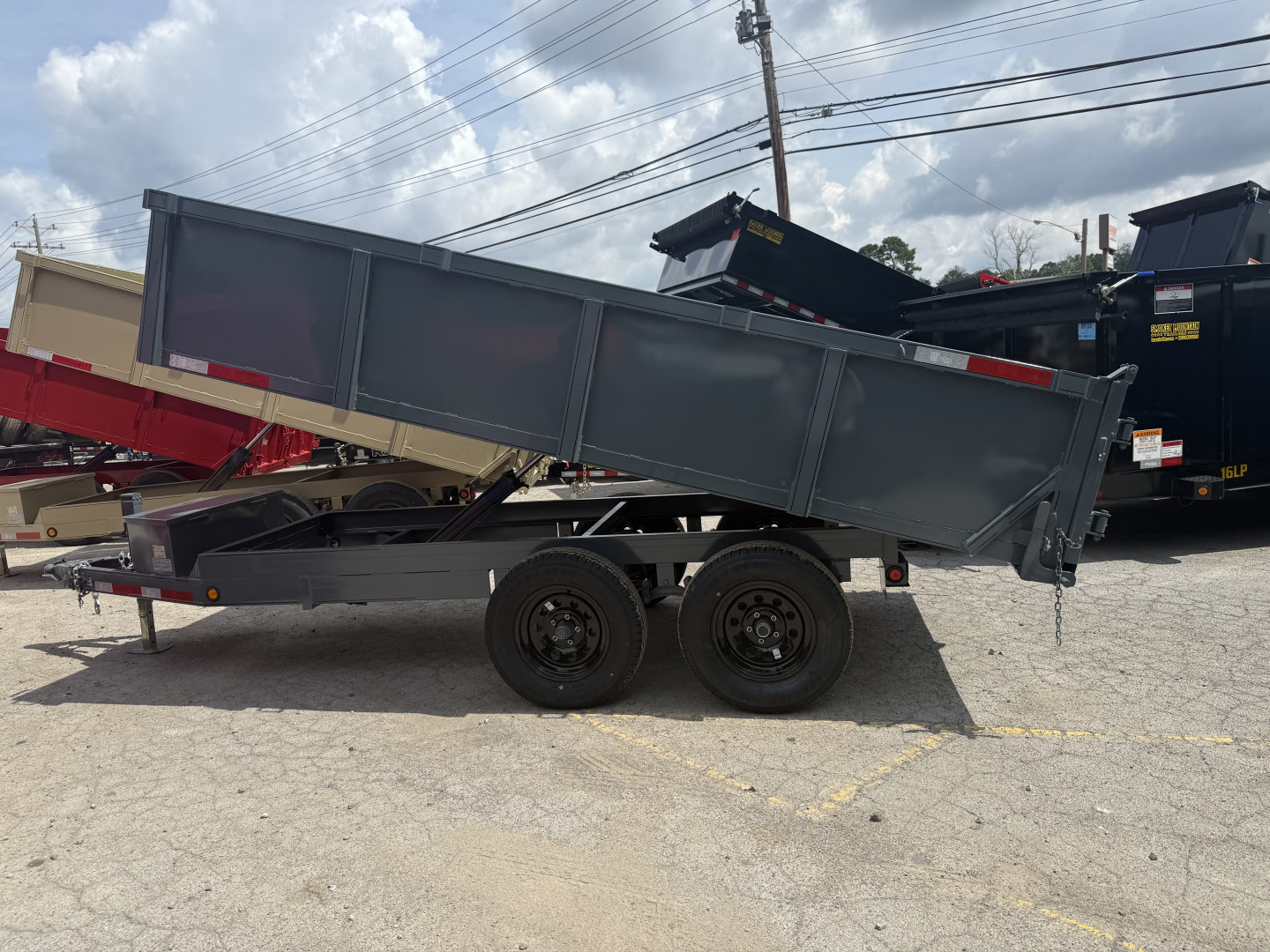 New 2025 P & T Trailers 7K 6X12 DUMP SREAD GATE 7K JACK Dump Trailer