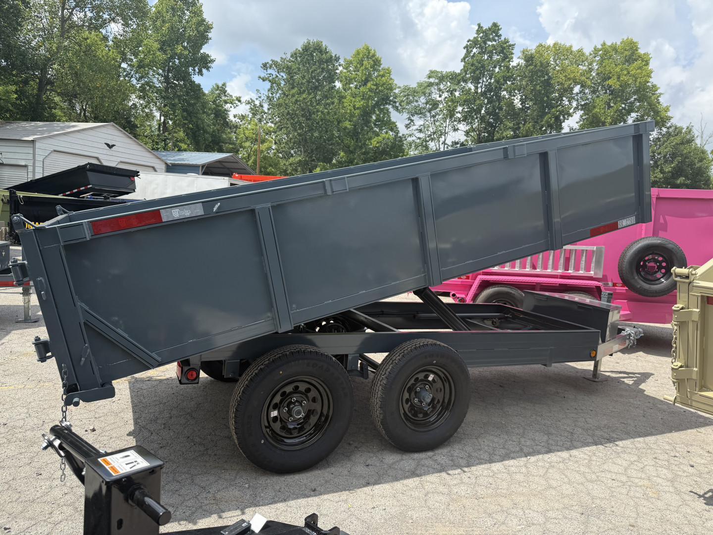 New 2025 P & T Trailers 7K 6X12 DUMP SREAD GATE 7K JACK Dump Trailer