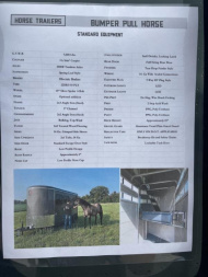 New 2023 S&S MANUFACTURING 2 Horse Bumper Pen / Stock Combo Trailer