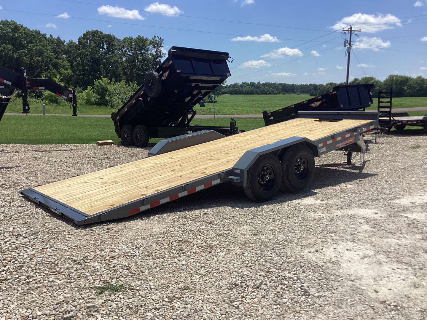 New 2026 H&H 82x22 Electric Tilt Speedloader Car Hauler, 14k