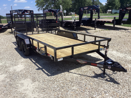 New 2025 H&H 82x16 Railside Utility Trailer, 7k Tandem