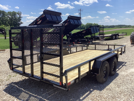 New 2025 H&H 82x16 Railside Utility Trailer, 7k Tandem
