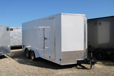 New 2025 Darkhorse Cargo 7X16 ENCLOSED TRAILER WITH REAR RAMP AND 7' INTERIOR HEIGHT 48955 Cargo / Enclosed Trailer