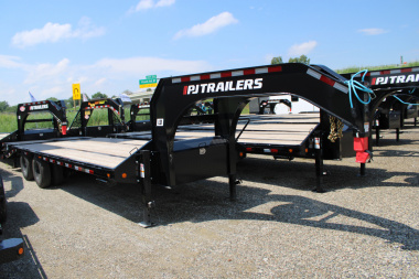 New 2025 PJ Trailers 25' 25K GVWR MR EQUIPMENT GOOSENECK TRAILER WITH MONSTER RAMPS 48715 Equipment Trailer