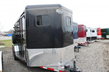 Used 2024 Valley Trailers 3 HORSE STOCK ID 42567 Stock / Stock Combo Trailer