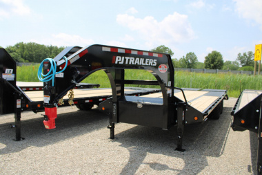New 2026 PJ Trailers 25' MR 25K GVWR GOOSENECK EQUIPMENT TRAILER WITH MONSTER RAMPS 48592 Equipment Trailer