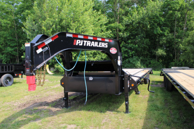 New 2026 PJ Trailers 30' MR 15K GVWR GOOSENECK EQUIPMENT TRAILER WITH MONSTER RAMPS 5759 Equipment Trailer