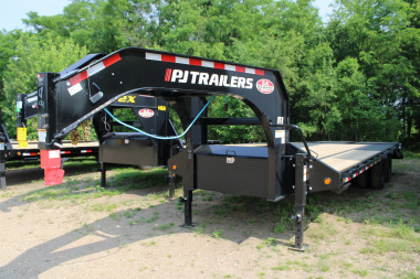 New 2026 PJ Trailers 25' MR 25K GVWR GOOSENECK EQUIPMENT TRAILER WITH MONSTER RAMPS 5734 Equipment Trailer