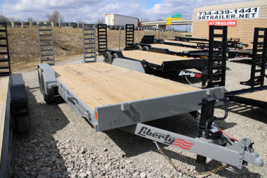 New 2025 Liberty 20 FR 14K GVWR EQUIPMENT TRAILER WITH FOLDING RAMPS 46744 Equipment Trailer