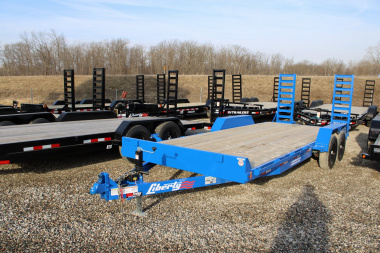 New 2025 Liberty 20' 10K GVWR FR EQUIPMENT TRAILER WITH FOLDING RAMPS 45987 Equipment Trailer