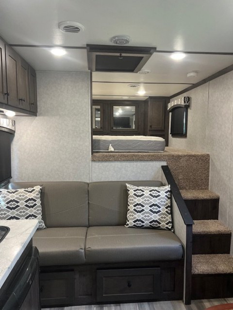 Used 2023 Bison Trailers Ranger 8' wide 2 horse w/9' living quarters Horse Trailer