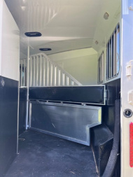 Used 2023 Bison Trailers Ranger 8' wide 2 horse w/9' living quarters Horse Trailer
