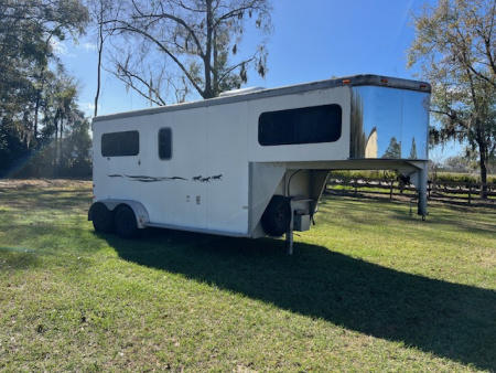 Used 2000 Sundowner 2 horse straight load weekender Horse Trailer