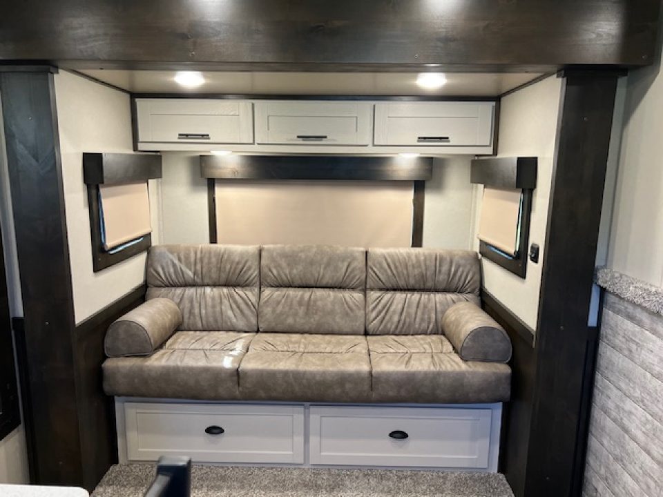 Used 2023 Merhow Trailers 8' wide 12' farmhouse lq w/ bunks and stock area Stock / Stock Combo Trailer