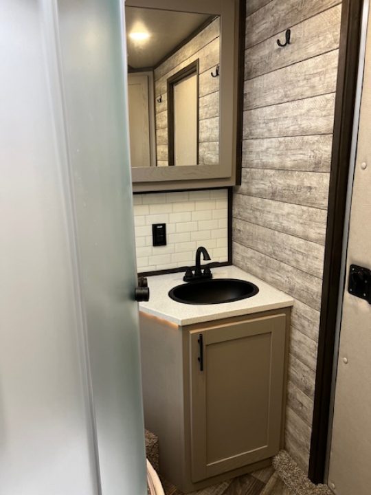 Used 2023 Merhow Trailers 8' wide 12' farmhouse lq w/ bunks and stock area Stock / Stock Combo Trailer