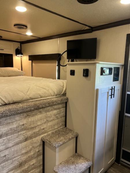 Used 2023 Merhow Trailers 8' wide 12' farmhouse lq w/ bunks and stock area Stock / Stock Combo Trailer