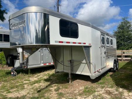 Used 2023 Cimarron Trailers 3 horse with dressing room Horse Trailer