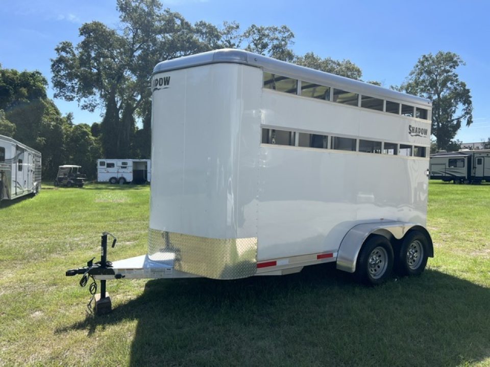 Used 2024 Shadow 2 horse slant bumper pull w/ dressing room Horse Trailer