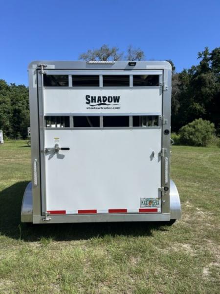 Used 2024 Shadow 2 horse slant bumper pull w/ dressing room Horse Trailer