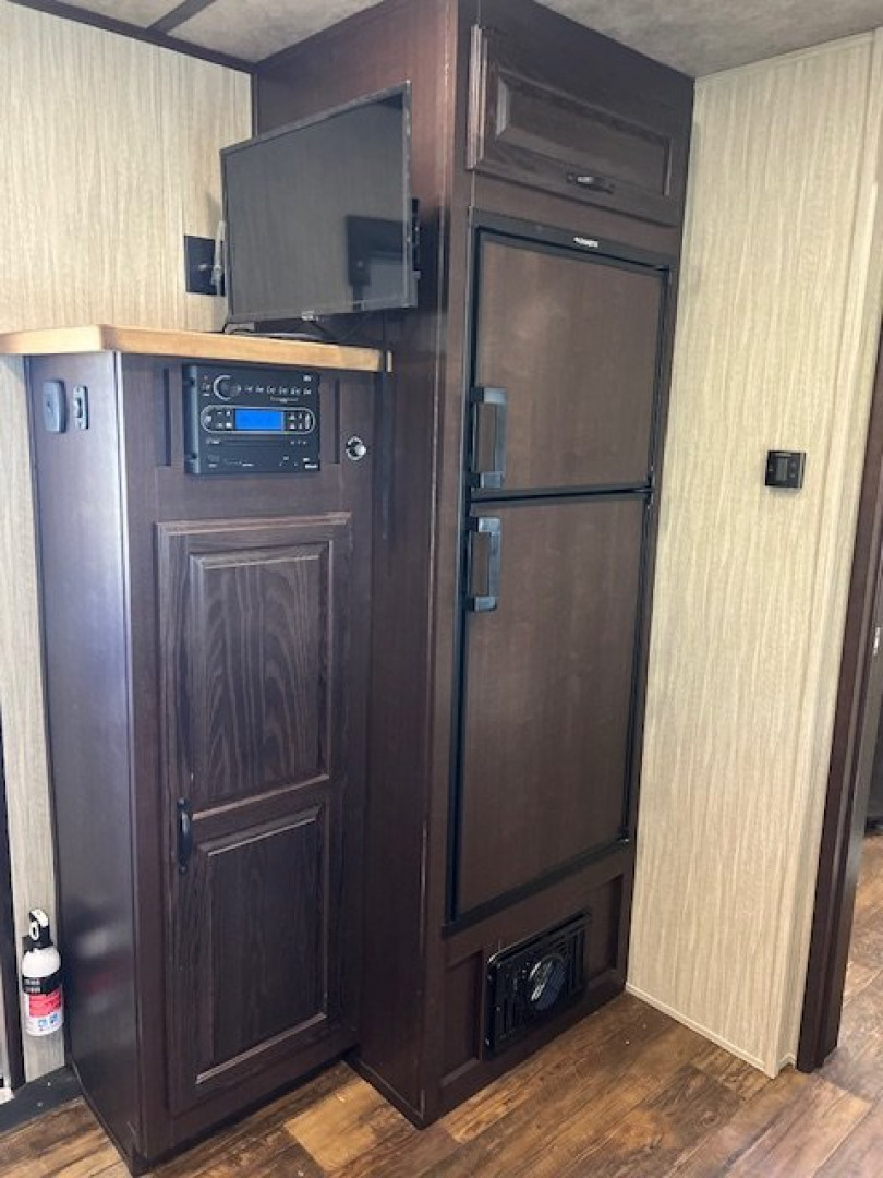Used 2022 Bison Trailers 8' wide 3 horse w/ 11' living quarters Horse Trailer