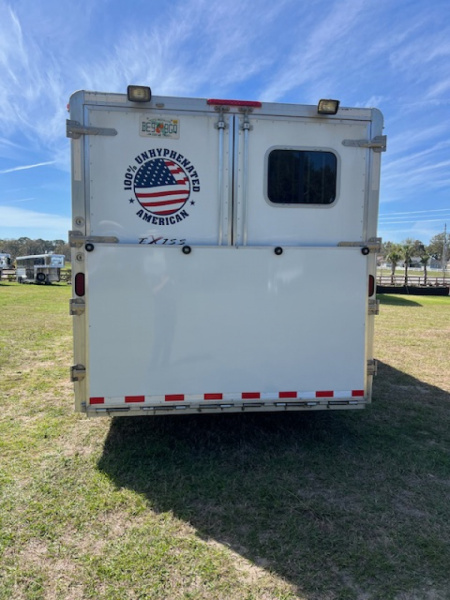 Used 2013 Exiss Trailers 8' wide 3 horse with 12' lq and generator Horse Trailer