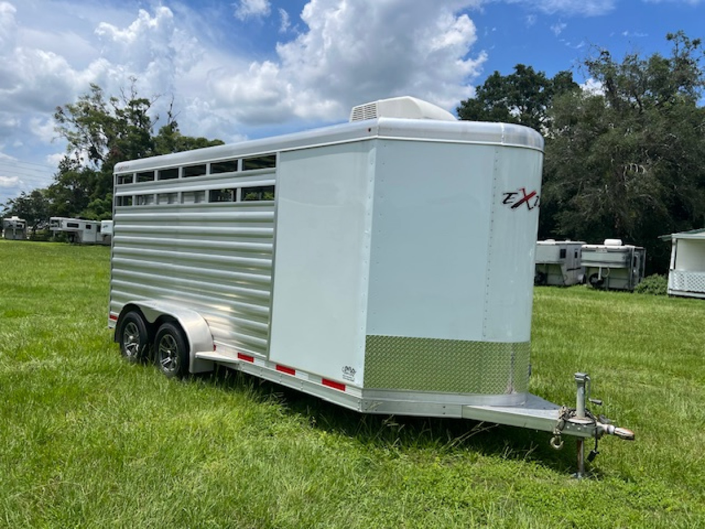 Used 2023 Exiss Trailers 16' stock comb bumper pull Stock / Stock Combo Trailer