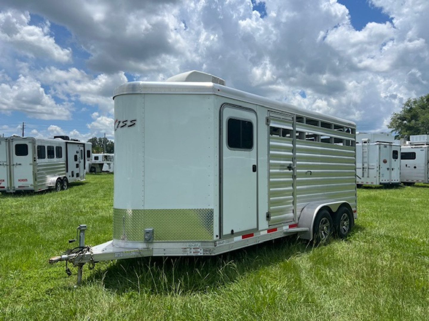 Used 2023 Exiss Trailers 16' stock comb bumper pull Stock / Stock Combo Trailer
