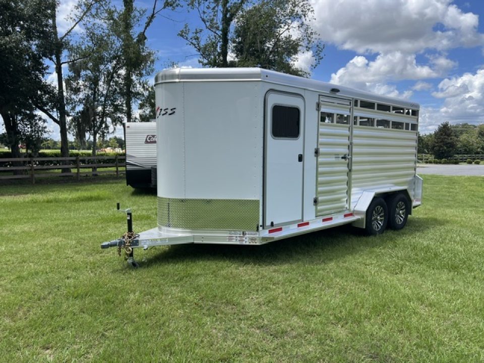 New 2026 Exiss Trailers 16' stock w/ pens and dressing room Stock / Stock Combo Trailer