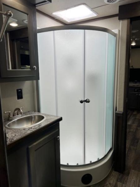Used 2024 Merhow Trailers 8' wide 15' lq w/ outside kitchen midtack and gen Stock / Stock Combo Trailer