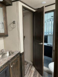 New 2024 Merhow Trailers 8' wide 3 horse w/ 18' living quarters superslide dual aisle Horse Trailer