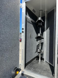New 2024 Merhow Trailers 8' wide 3 horse w/ 18' living quarters superslide dual aisle Horse Trailer