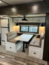 New 2025 Merhow Trailers 8' wide 4 horse w/16' Farmhouse living quarters Horse Trailer5