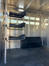 New 2025 MERHOW TRAILERS 8' wide 13.6' lq w/midtack w/bunks and stock Stock / Stock Combo Trailer