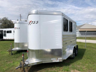 New 2025 EXISS TRAILERS 2 horse slant XT with dressing room Horse Trailer