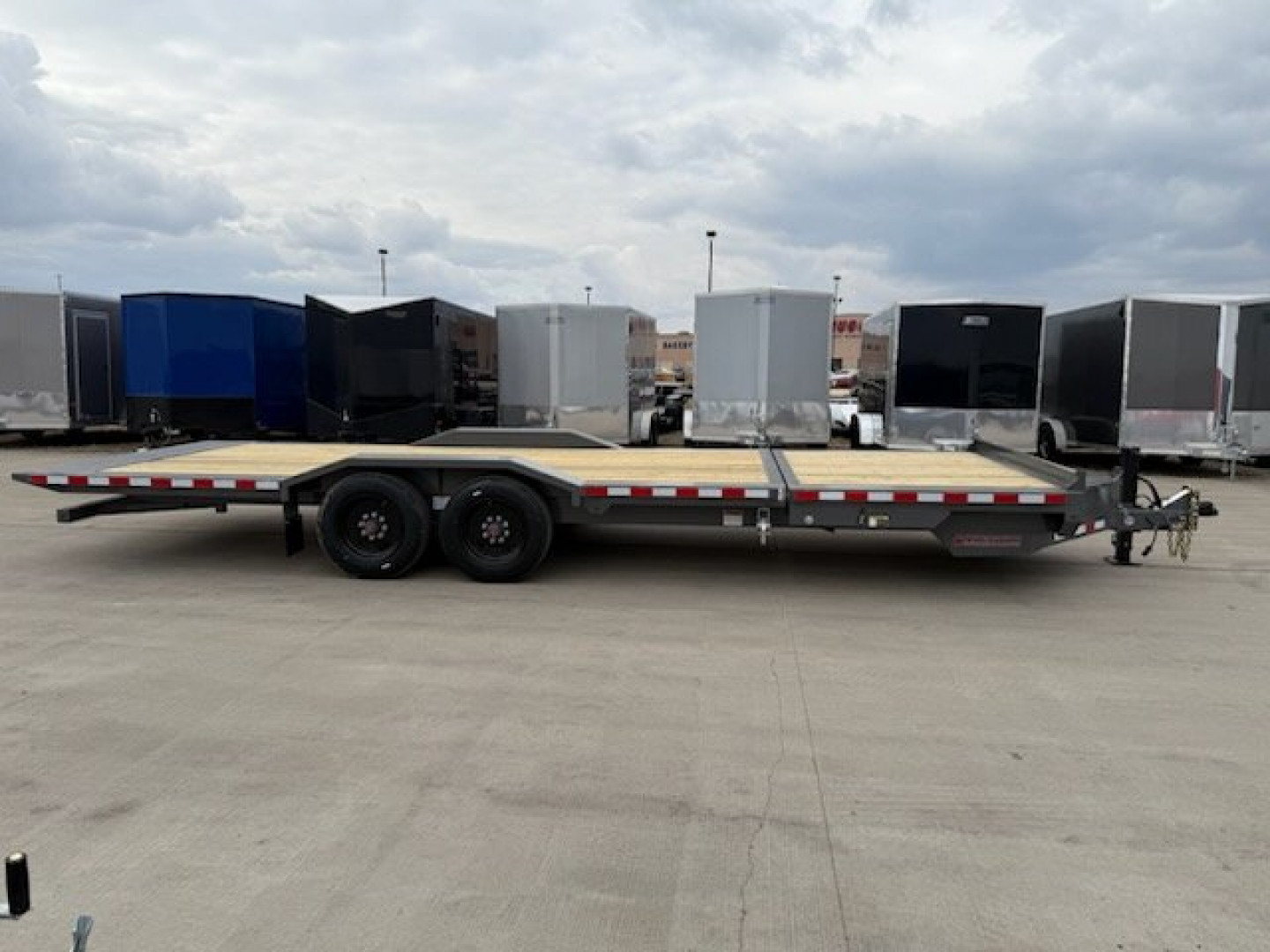New 2025 Midsota TBWB-24' Split Tilt Trailer 18'+6'