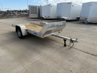 Used 2023 Mission Aluminum 52 X10' Open Tilt Snow Trailer