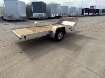 Used 2023 Mission Aluminum 52"X10' Open Tilt Snow Trailer