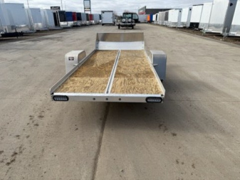 Used 2023 Mission Aluminum 52"X10' Open Tilt Snow Trailer
