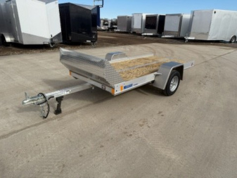 Used 2023 Mission Aluminum 52"X10' Open Tilt Snow Trailer