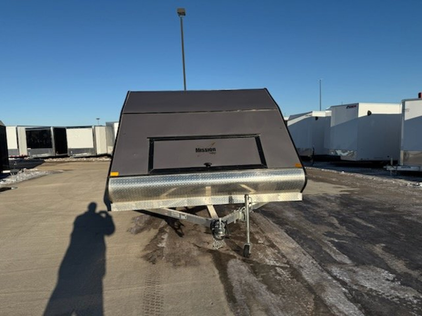 Used 2023 Mission MFS 101x12 Crossover Enclosed Snowmobile Trailer