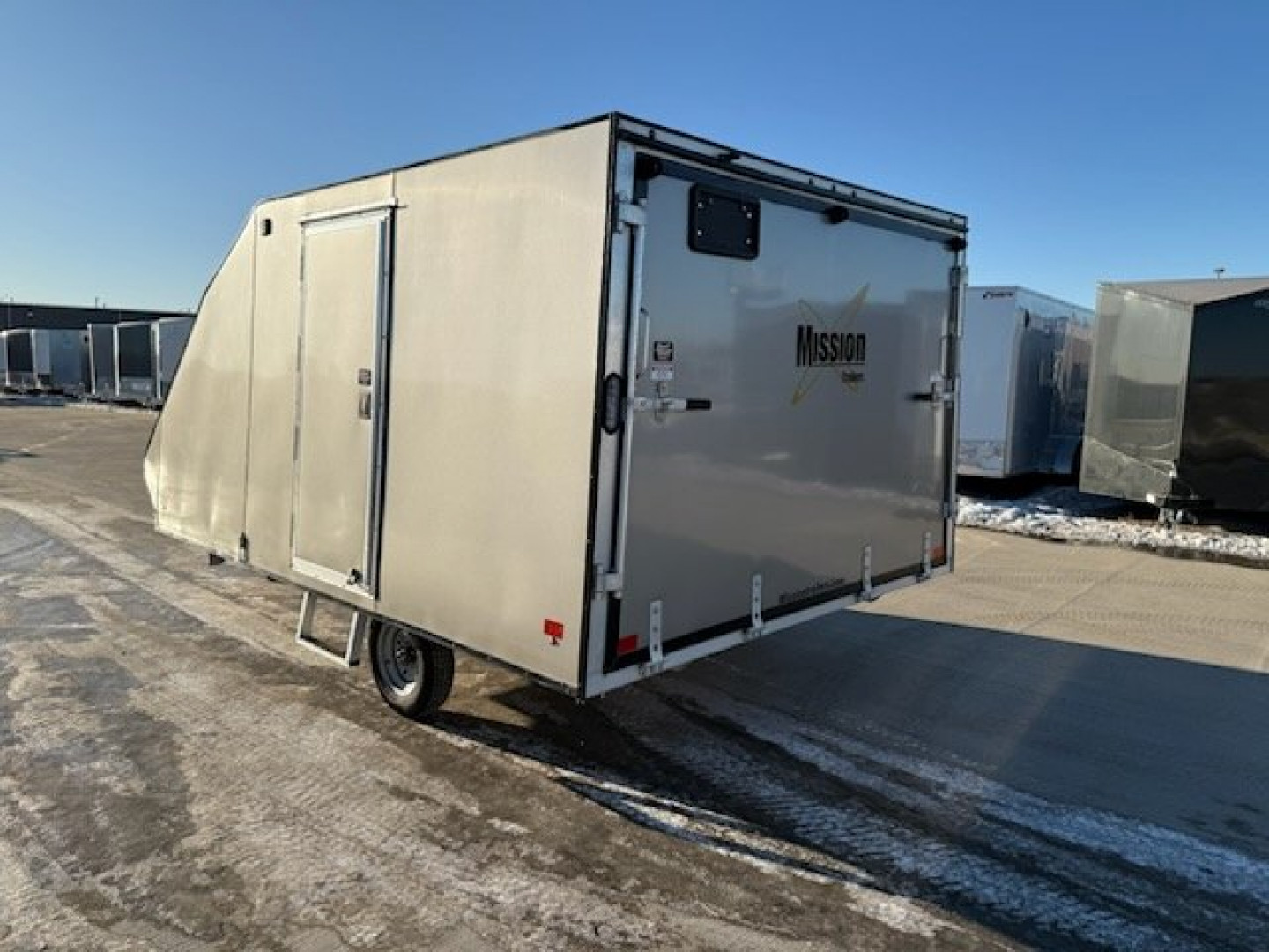 Used 2023 Mission MFS 101x12 Crossover Enclosed Snowmobile Trailer