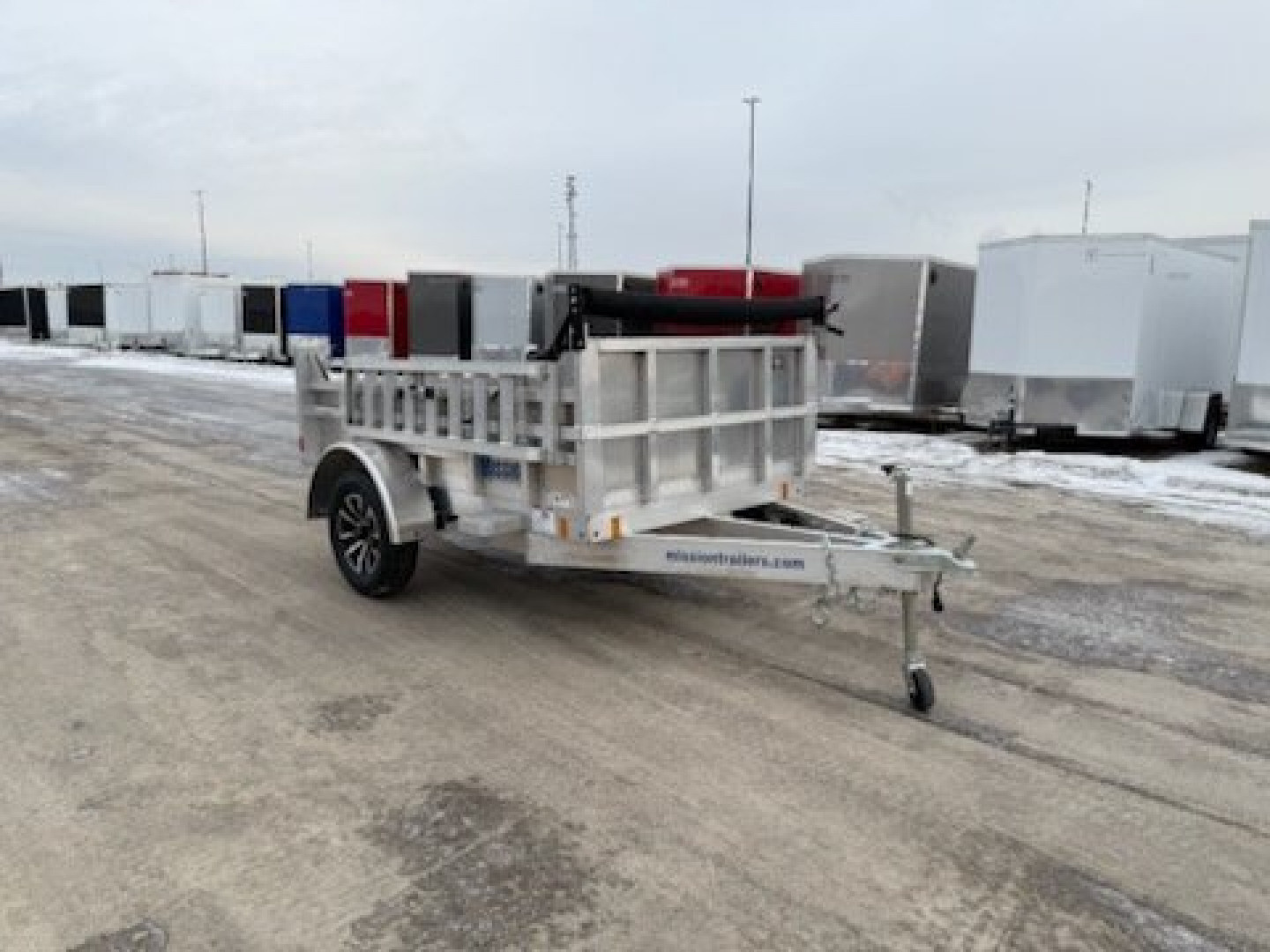 New 2025 Mission 5X8 DUMP Dump Trailer W/Tarp & Ramps