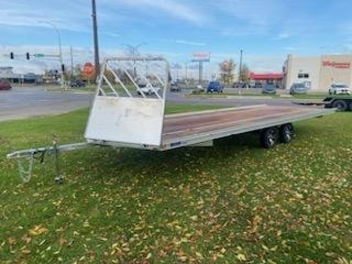 New 2025 Mission 101"X22' Snowmobile Trailer with front Drive Off Salt Sheild and Rear Ramp, Steel Rims
