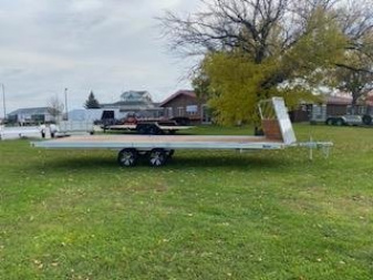 New 2025 Mission 101"X22' Snowmobile Trailer with front Drive Off Salt Sheild and Rear Ramp, Steel Rims