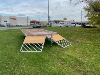 New 2025 Mission 101"X18' Snowmobile Trailer with front Drive Off Salt Sheild and Rear Ramp