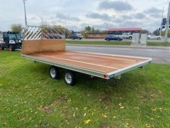 New 2025 Mission 101"X18' Snowmobile Trailer with front Drive Off Salt Sheild and Rear Ramp