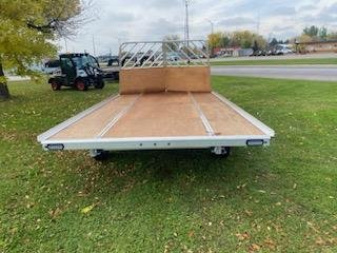 New 2025 Mission 101"X14' Snowmobile Trailer with Drive off Salt Sheild and Rear Ramp